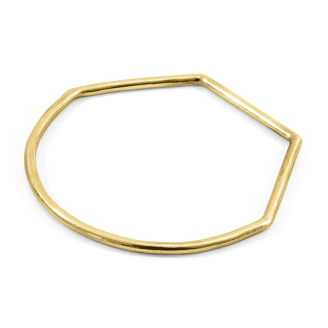 Rowe Half Circle Geometric 9ct Yellow Gold Bangle