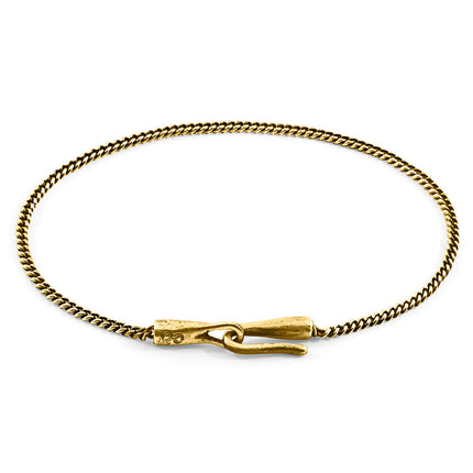 Crossjack Sail 9ct Yellow Gold Chain SKINNY Bracelet