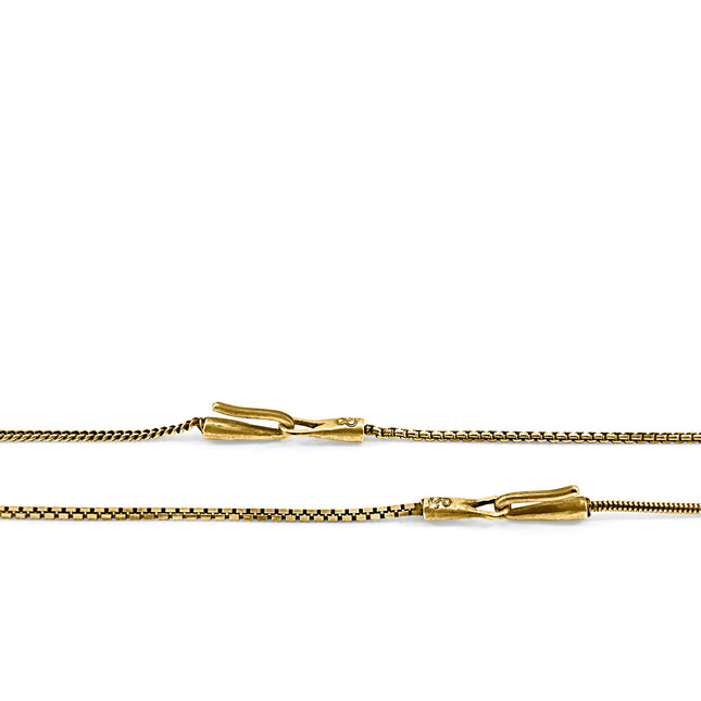 Lateen Sail 9ct Yellow Gold Chain SKINNY Bracelet