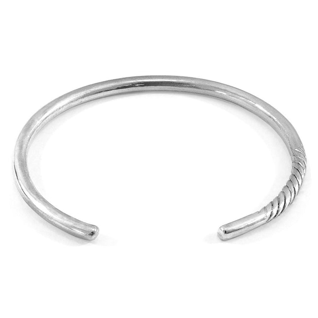 Byron Quarter Rope Wayfarer Silver Bangle