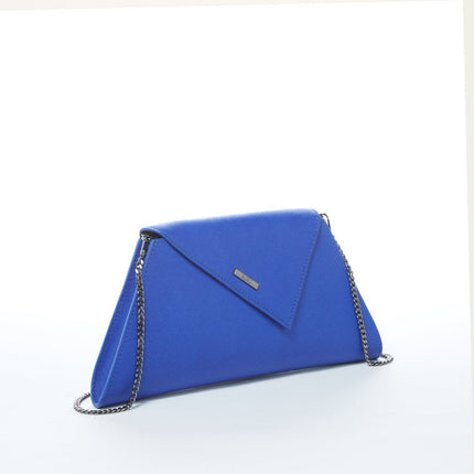 Leather Clutch Bag Evening Purse Cobalt Blue Unique Women's Handbag