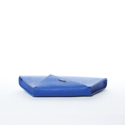 Leather Clutch Bag Evening Purse Cobalt Blue Unique Women's Handbag