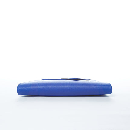 Leather Clutch Bag Evening Purse Cobalt Blue Unique Women's Handbag