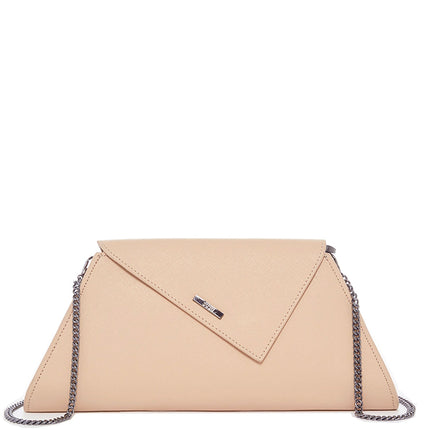 Leather Clutch Bag Nude Clutch Purse Beige Evening Bag Tan Women's Handbag