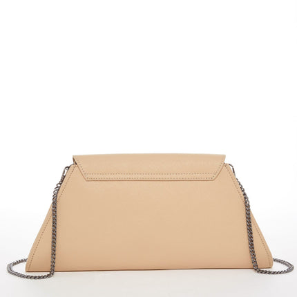 Leather Clutch Bag Nude Clutch Purse Beige Evening Bag Tan Women's Handbag