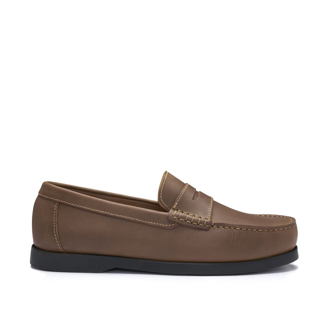 Boat Loafers, Light Brown Leather