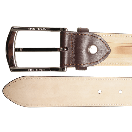 34 Mm Sartorial Buffed Leather Belt Brown
