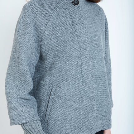 Button Detail Jacket With Elasticated Cuffs