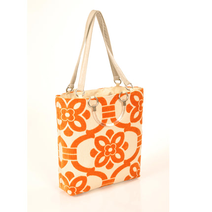 Stencil Orange Large Tote