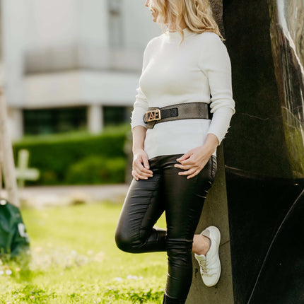 Damen Gürtel Breit Aus Carbon