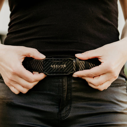 Herren Gürtel Aus Carbon Mit Leder (Innen)