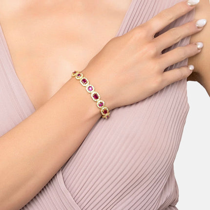 Whistledown Ruby Gemstone Bracelet Gold