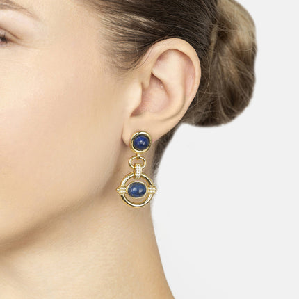 Caterina Lapis Lazuli Drop Earrings Gold