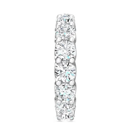 4.00 CTW AGI Certified Lab-Grown Diamond Eternity Band Ring in U-Prong Setting | G/vs Clarity | Choice of 14K White or Y