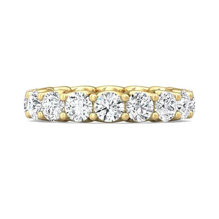 4.00 CTW AGI Certified Lab-Grown Diamond Eternity Band Ring in U-Prong Setting | G/vs Clarity | Choice of 14K White or Y