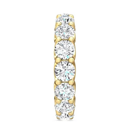 4.00 CTW AGI Certified Lab-Grown Diamond Eternity Band Ring in U-Prong Setting | G/vs Clarity | Choice of 14K White or Y