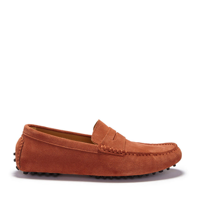 Penny Driving Loafers, Rust Suede