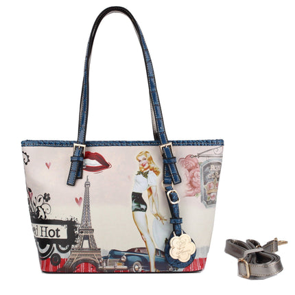 Retro Rebel Satchel Graphic Tote Bag