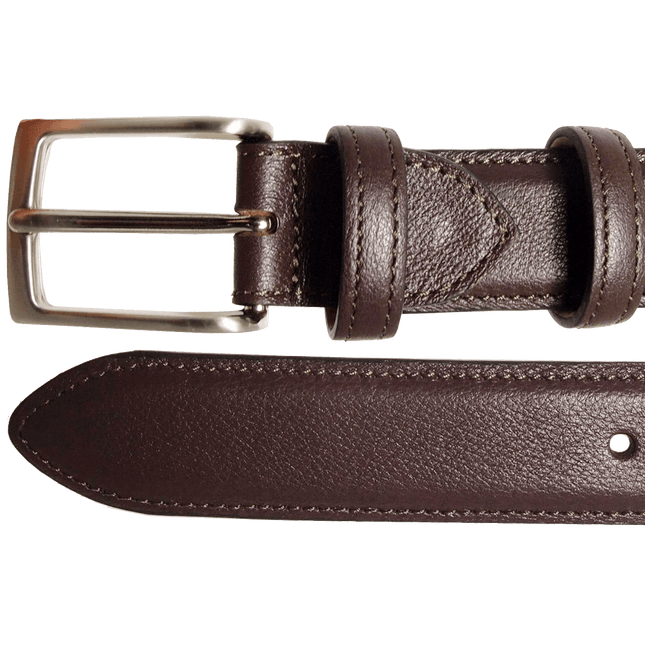 30 Mm Sartorial Fine-Grained Leather Belt Brown