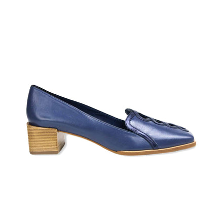 Cordía Caramel Leather Loafers – 4cm Block Heel
