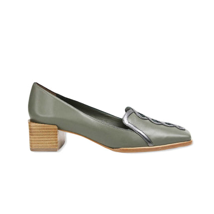 Cordía Caramel Leather Loafers – 4cm Block Heel