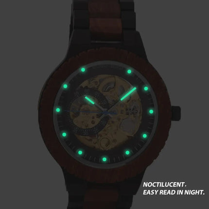 BOBO BIRD Wood Mechanical Watch Men Relogio Masculino Big Mens Watches Top Brand Luxury Timepieces Customized Dropshipping