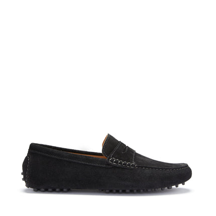 Penny Driving Loafers, Black Suede