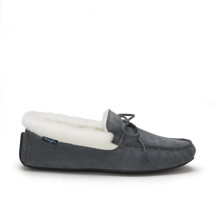 Slippers, Sheepskin, Slate Grey Suede