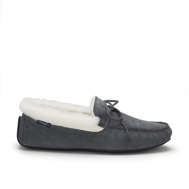 Slippers, Sheepskin, Slate Grey Suede