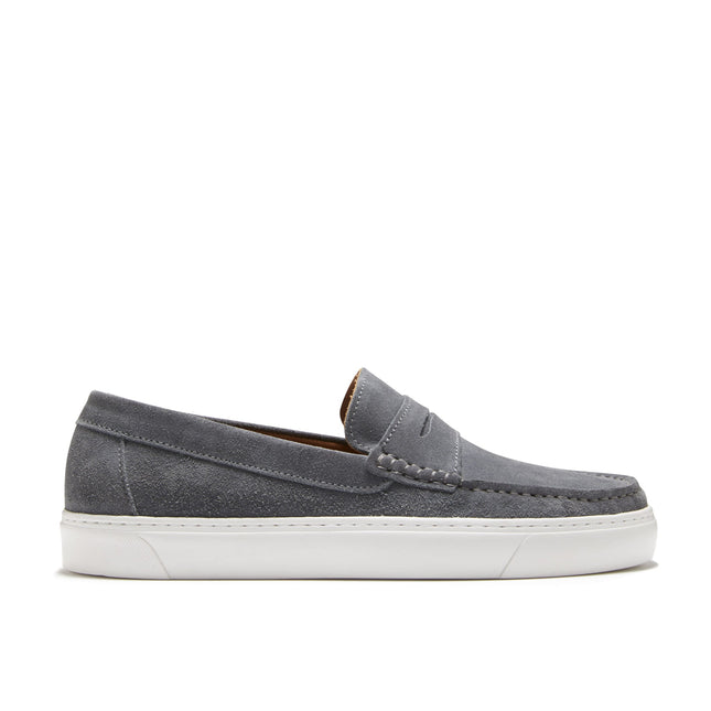 Slip-On Sneaker Loafers, Slate Grey Suede