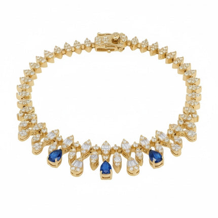 Duchess Sapphire Tennis Bracelet Gold