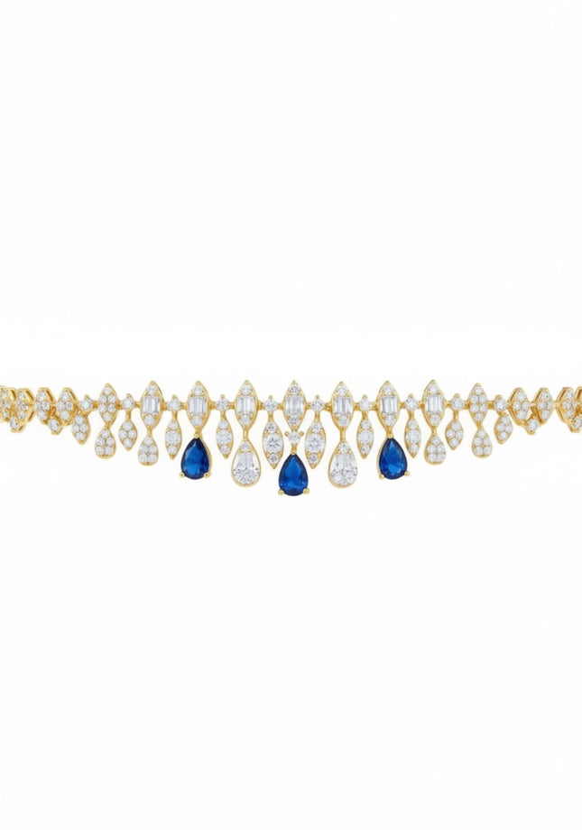 Duchess Sapphire Tennis Bracelet Gold