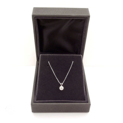 1.00 CTW AGI Certified Lab Grown Diamond Pendant - G/vs Clarity Round Cut in Choice of 14K White or Yellow Gold