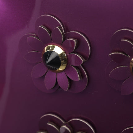 Brangio Glossy Floral Embellished Handbag