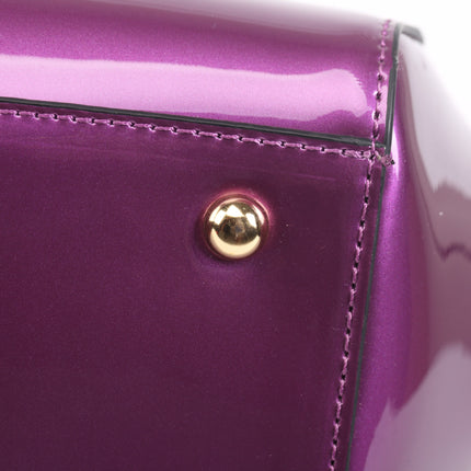 Brangio Glossy Floral Embellished Handbag