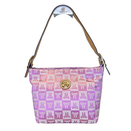 Misty Genuine Cowhide Leather Monogram Shoulder Bag  [Made in Italy]