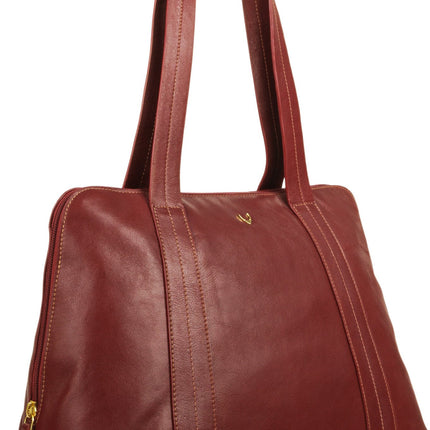 Cerys Leather Multi-Compartment Tote