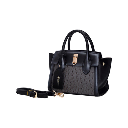 Brangio Italy  Ostrich Texture Embossed Designr Satchel Bag