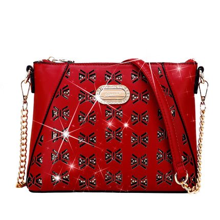 Brangio Italy Elegant Rose Gold Metallic Crossbody Bag