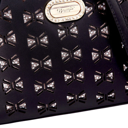 Brangio Italy Elegant Rose Gold Metallic Crossbody Bag