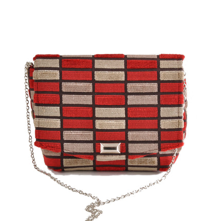 Block Red Square Clutch