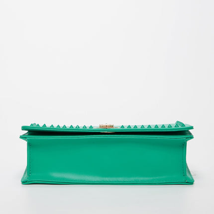 Josie Green Leather Bag With Chain Strap