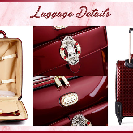 Brangio Italy Luxury Patent Leather Carry-On Luggage