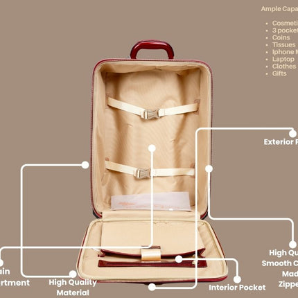 Brangio Italy Luxury Carry-On Luggage – Rolling Suitcase
