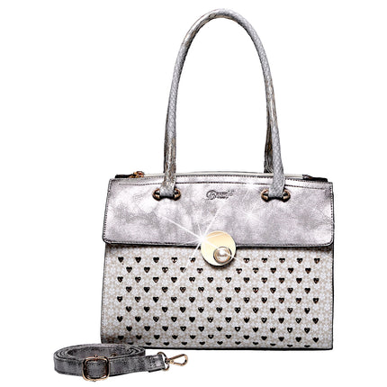 Brangio Silver Elegance Heart Tote Bag