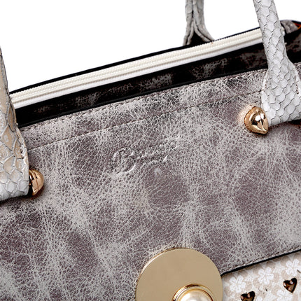 Brangio Silver Elegance Heart Tote Bag