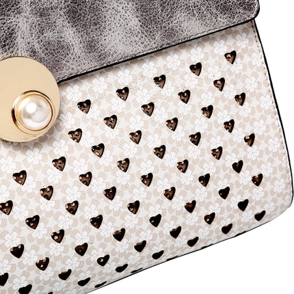 Brangio Silver Elegance Heart Tote Bag