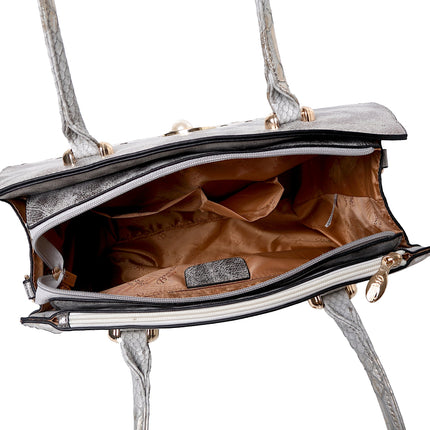 Brangio Silver Elegance Heart Tote Bag