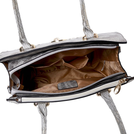 Brangio Silver Elegance Heart Tote Bag
