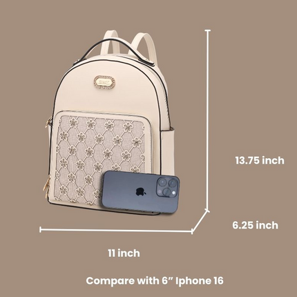 Wildflower Blossom Vegan Classy Travel Backpack + Wallet
